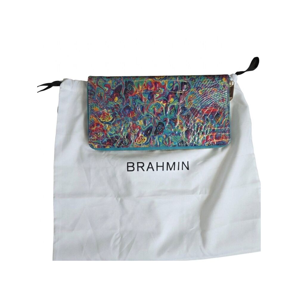 Brahmin RARE Skyler Wristlet Wallet Euphoria Melbourne Croc Leather Clutch